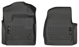 Ford F-350 Floor Mats - Front - Husky Liners - WeatherBeater - Black - `17-`27